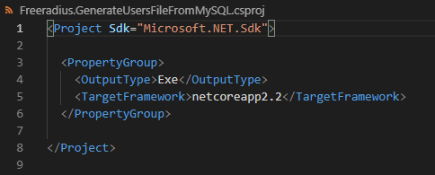 "file .csproj"