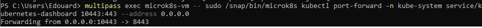 'Micro K8s port forward'
